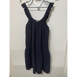 Boden Woman's Navy Blue Tank Dress Knee High US 16/18R UK 20R Baumwolle Cotton